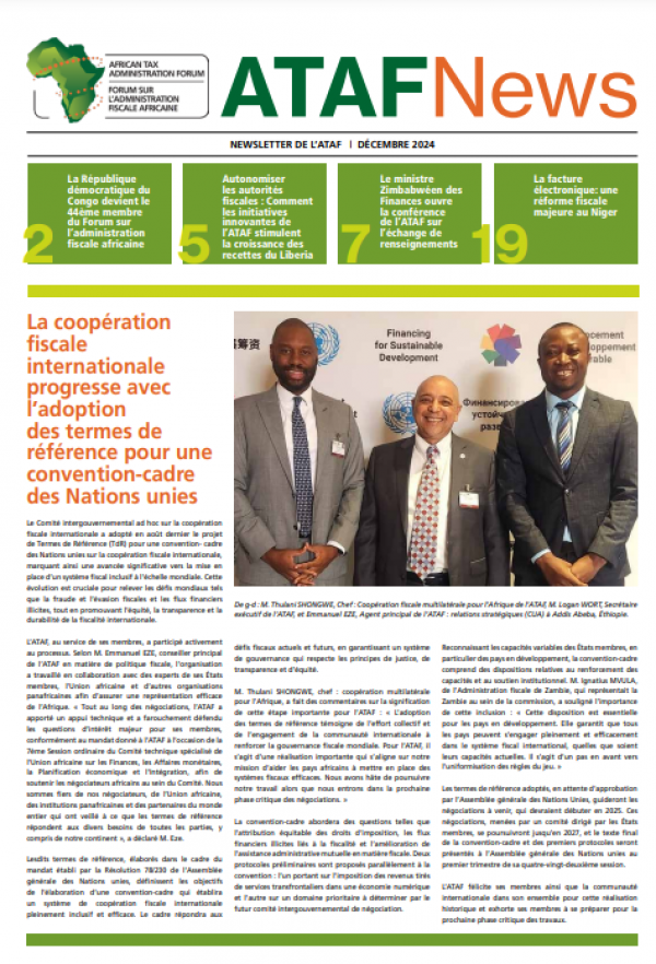 ACTUALITÉS DE L'ATAF - Décembre 2024