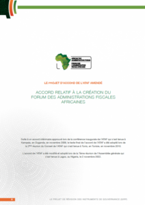 Accord sur la création du Forum africain sur l'administration fiscale